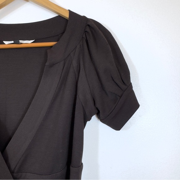 Diane Von Furstenberg Lauren 100% Wool Puff Short Sleeved Wrap Dress Sz 6 - Picture 9 of 16